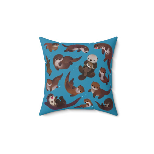 Otter Themed Decorative Throw Pillow