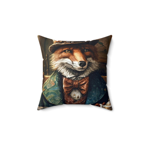 Vintage Victorian Style Mr Frederick Fox Throw Pillow