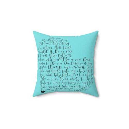 Elvis Lyrics Pillow Featuring I Can't Help Falling In Love With You