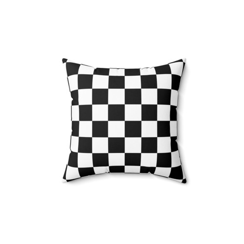 Black and White Checkered Pattern Throw Pillow