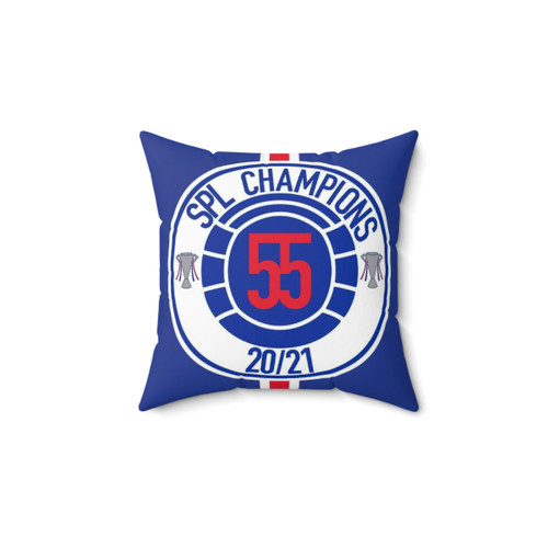 Rangers FC Champions Mock Badge Design Pillow
