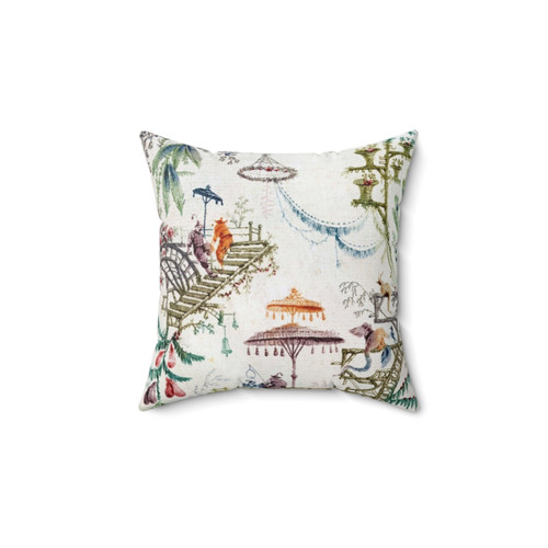 Enchanted Forest Chinoiserie Decorative Pillow
