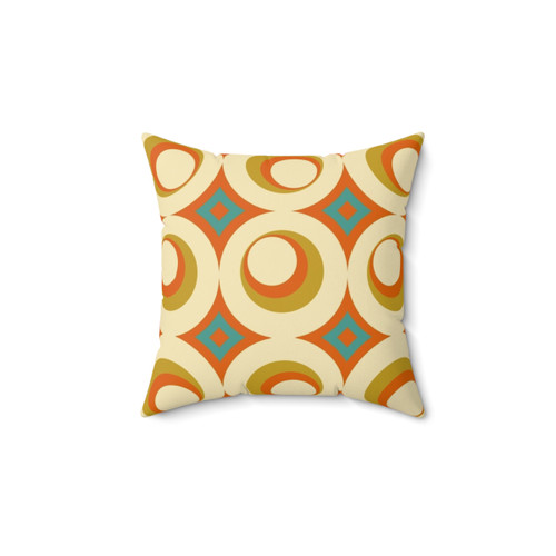 Mid-Century Modern Orange Decorative Pillow