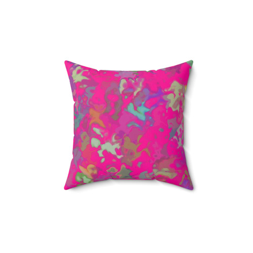 Fuchsia Print Decorative Throw Pillow