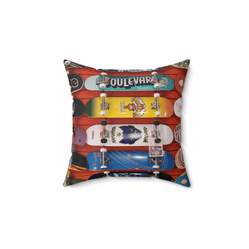 Skateboards Pillow - Stylish Skateboard-Themed Home Decor