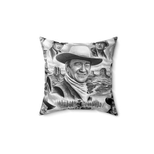 John Wayne Collage Decorative Pillow