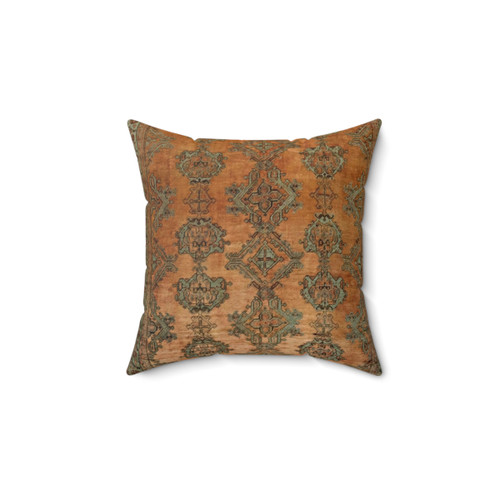 Antique Turkish Oushak Rug Print Pillow