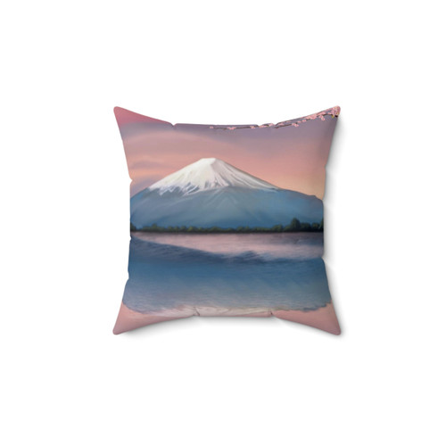 Mt Fuji with Cherry Blossoms Pillow