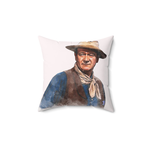 Watercolor Pillow Featuring John Wayne The Duke