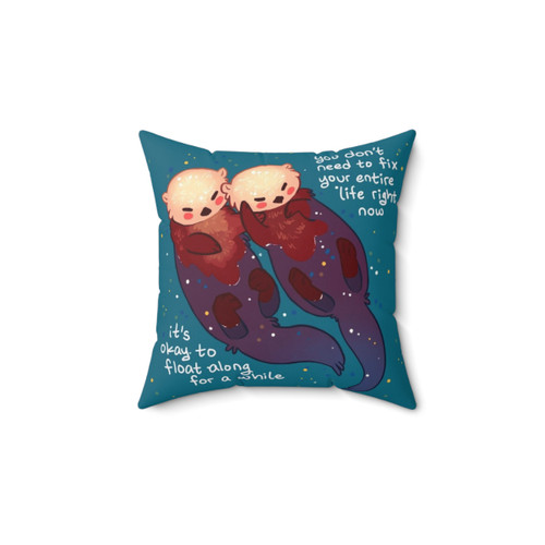 Otter Holding Hands Soft Pillow