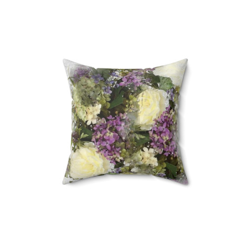 Watercolor Floral Bouquet Throw Pillow