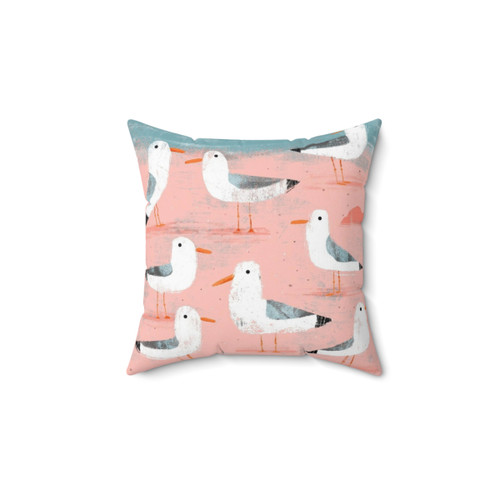 Seagull Beach Throw Pillow
