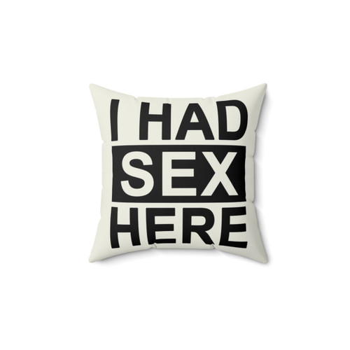 I Had Sex Here Pillow"