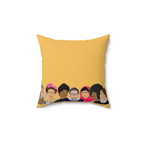 Feminist Girl Gang Pillow with Squad Goals and Gloria Graphic