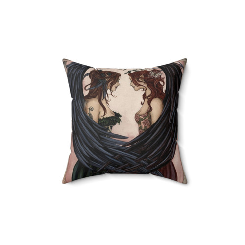 Whimsical Sisters Pillow by Fantasy Artist Amy Brown