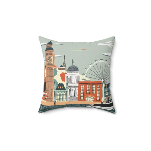 London Skyline Pillow featuring iconic landmarks