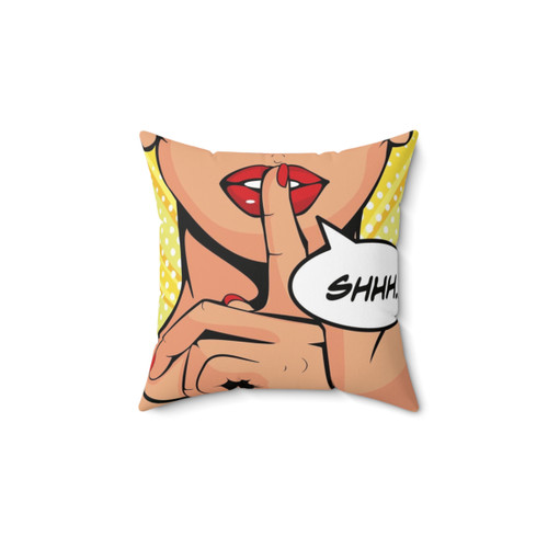Shhh Pop Art Decorative Pillow