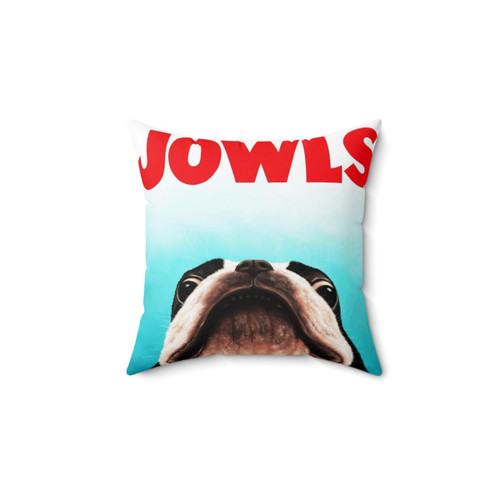 Boston Terrier Jowls Decorative Pillow