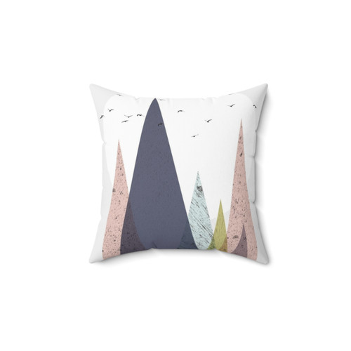 Mid-Century Scandinavian Mountains Pillow