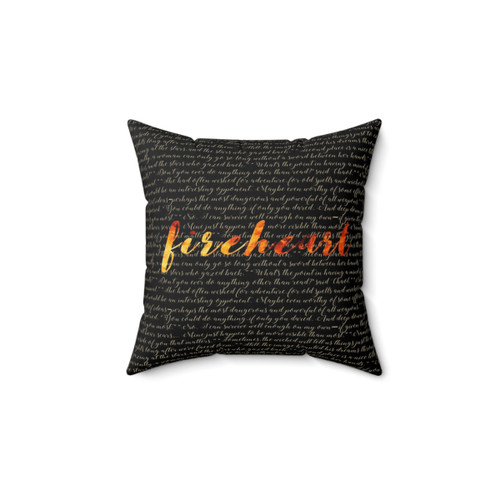 Fireheart Quoted Design Decorative Throw Pillow