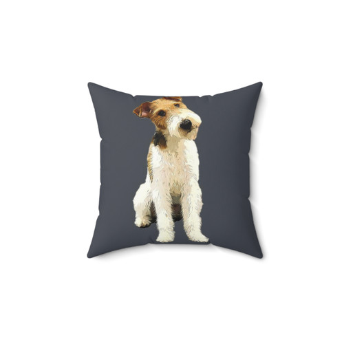 Wire Fox Terrier Breed Head Tilt Pillow