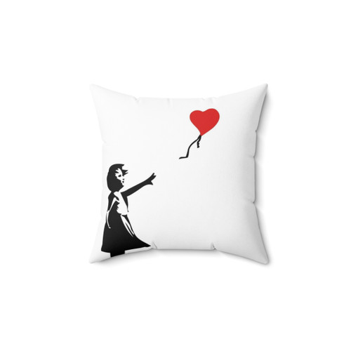 Banksy Balloon Girl Throw Pillow
