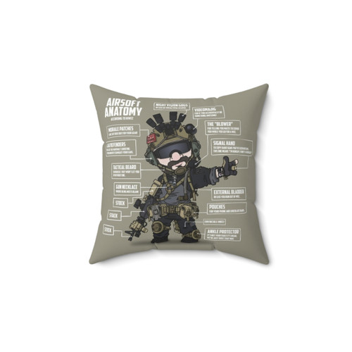Airsoft Anatomy Military Pillow