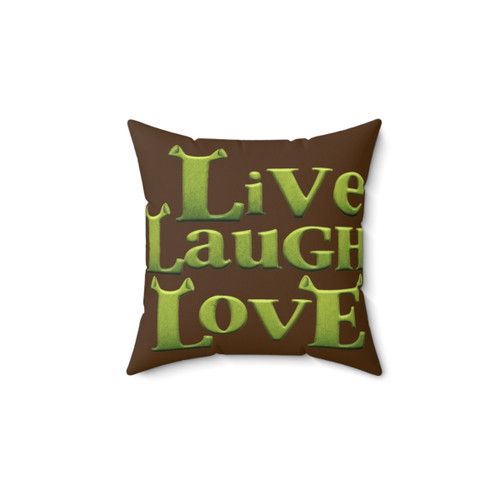 Shrek Themed Live Laugh Love Throw Pillow