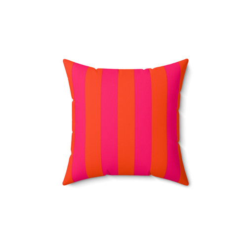 Bright Neon Stripe Throw Pillow