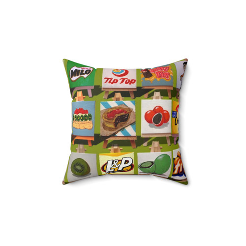 Kiwiana Drink and Food Icons Decorative Pillow
