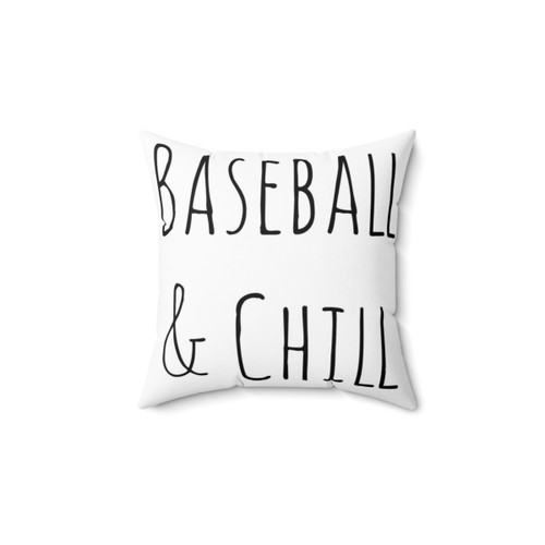 Baseball and Chill Themed Comfort Pillow