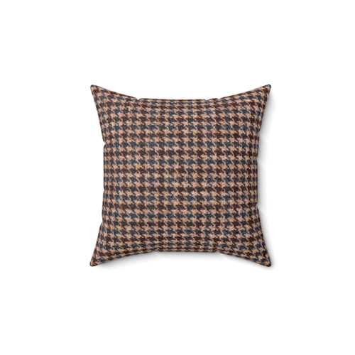 Brown Tweed Fabric Texture Decorative Pillow
