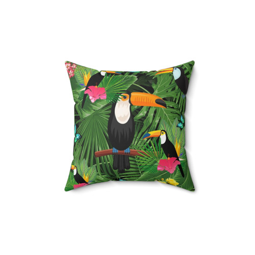 Tropical Leaf Pattern Pillow