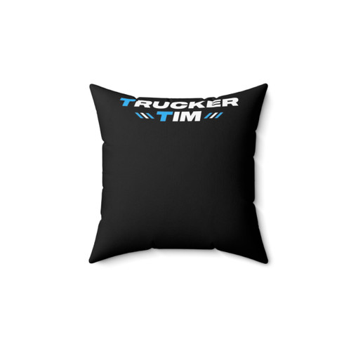 Trucker Tim Logo Pillow - Soft and Cozy Home Decor