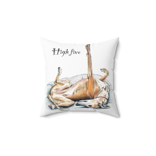 Greyhound High Five Decorative Pillow