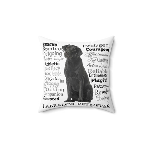 Black Labrador Retriever Traits Decorative Throw Pillow