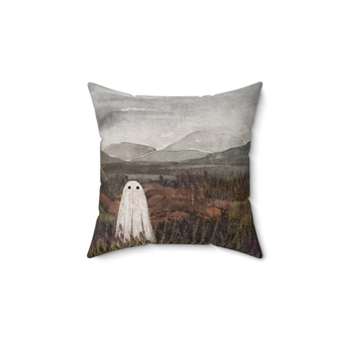 Heather Ghost Pillow - Cozy Scottish Highlands Decor