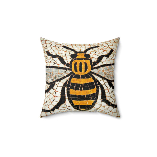 Manchester Bee Mosaic Decorative Pillow