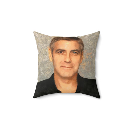 George Clooney Celebrity Portrait Pillow