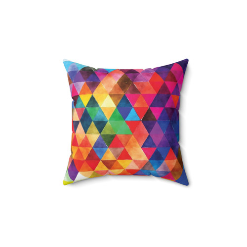 Watercolor Triangles Pattern Pillow