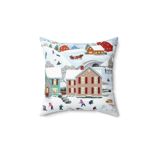 Soft and Plush Winter Snowscape Pillow