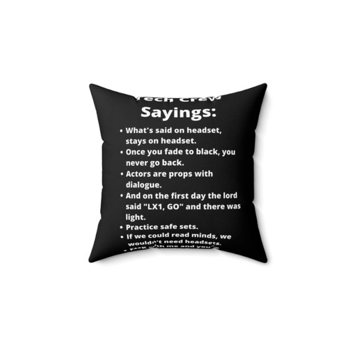 Theatre Tech Crew Sayings Decorative Pillow