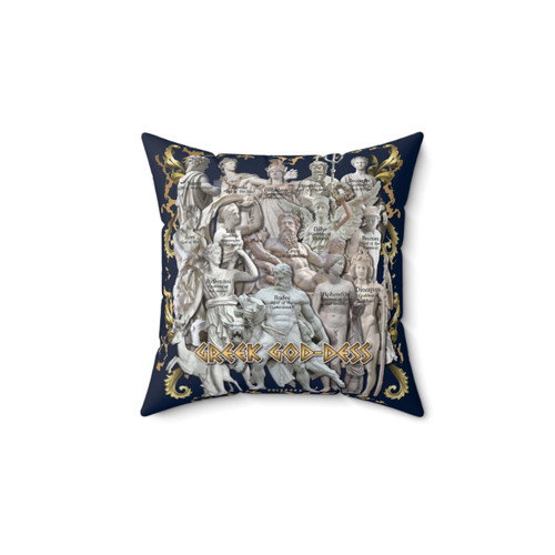 Greek God-Dess Pillow featuring mythological figures