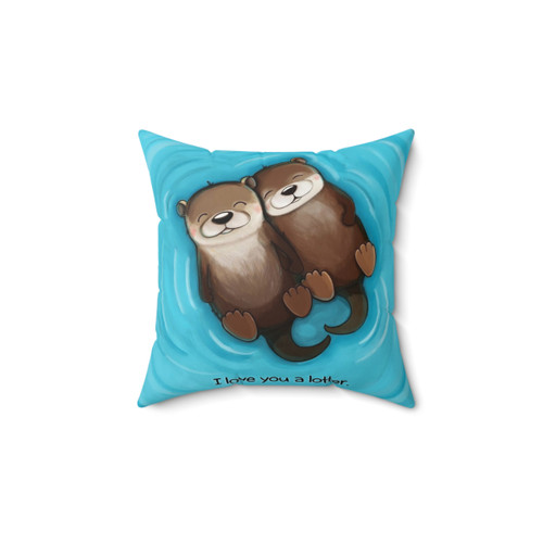 Otter Cuddle Pillow - Adorable Otters Holding Hands