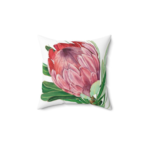 Watercolor Protea Flower Pillow