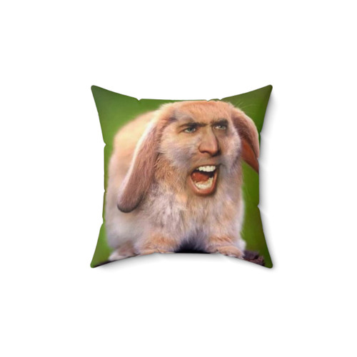 Nicolas Cage Bunny Photoshop Pillow
