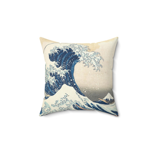 The Great Wave Off Kanagawa Pillow by Katsushika Hokusai