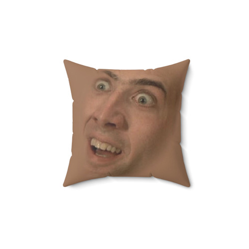 Nicholas Cage Face Pattern Pillow for Funny Comedy Decor