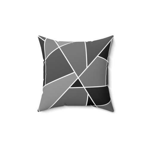 Gray Modern Geometric Pattern Pillow