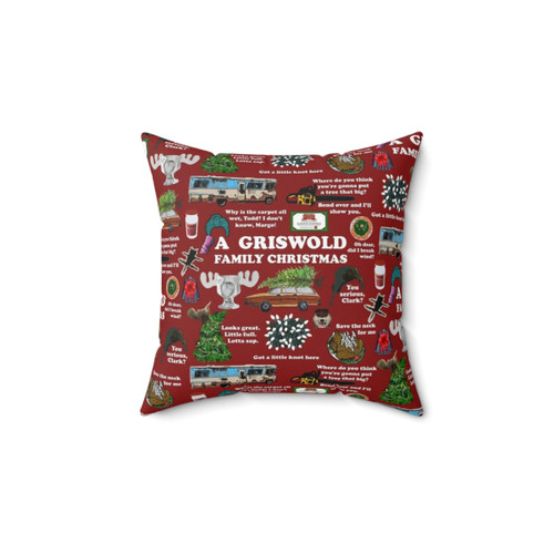 Christmas Vacation Collage Decorative Pillow